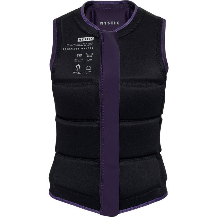 2024 Mystic Frauen Star Front Zip Wake Impact Vest 35005.240246 - Deep Purple